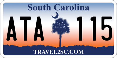 SC license plate ATA115