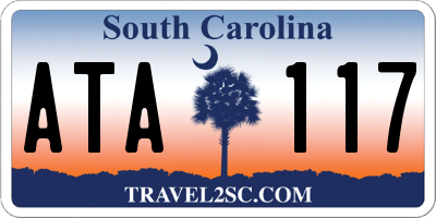 SC license plate ATA117