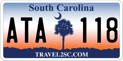 SC license plate ATA118
