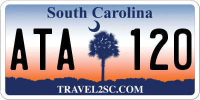 SC license plate ATA120