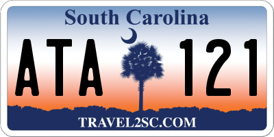 SC license plate ATA121
