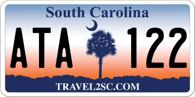 SC license plate ATA122