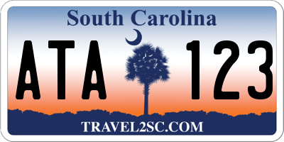 SC license plate ATA123