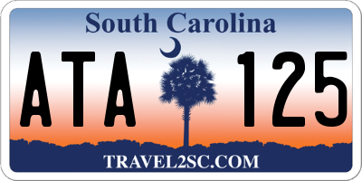 SC license plate ATA125