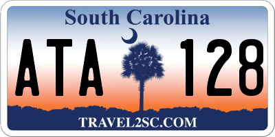 SC license plate ATA128