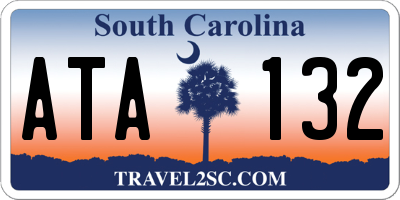 SC license plate ATA132