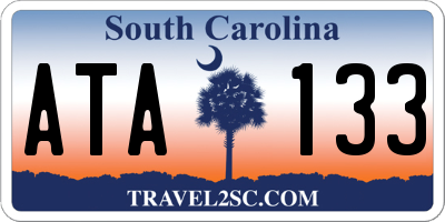 SC license plate ATA133
