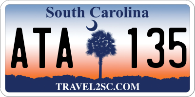 SC license plate ATA135