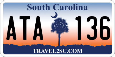 SC license plate ATA136