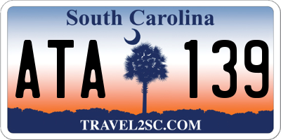 SC license plate ATA139