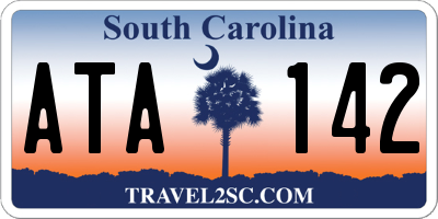 SC license plate ATA142