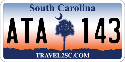 SC license plate ATA143