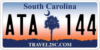 SC license plate ATA144