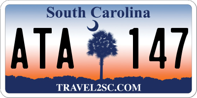 SC license plate ATA147