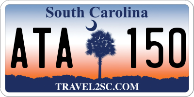 SC license plate ATA150