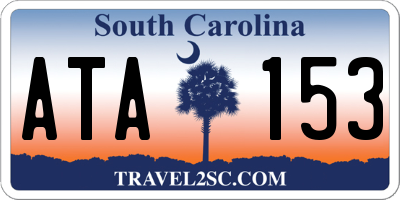 SC license plate ATA153