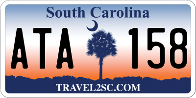 SC license plate ATA158