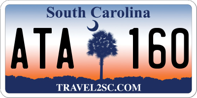 SC license plate ATA160