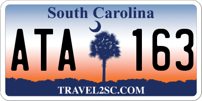 SC license plate ATA163