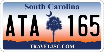 SC license plate ATA165
