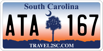SC license plate ATA167