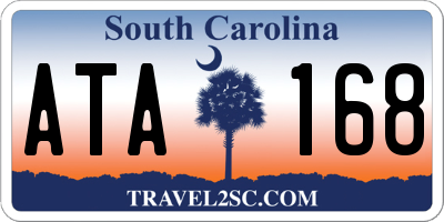 SC license plate ATA168