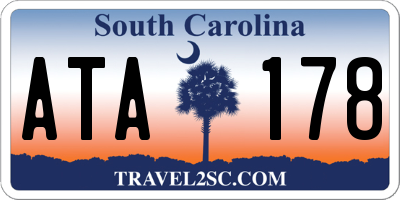 SC license plate ATA178