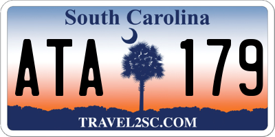 SC license plate ATA179