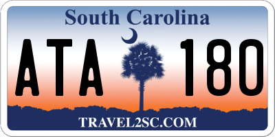 SC license plate ATA180