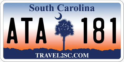 SC license plate ATA181
