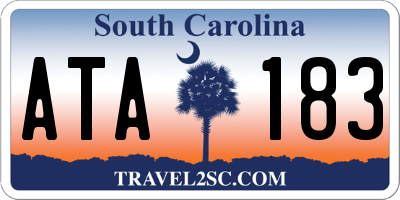 SC license plate ATA183
