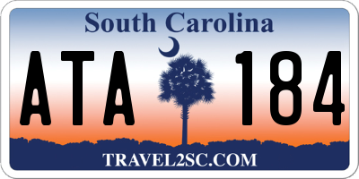 SC license plate ATA184