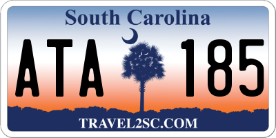 SC license plate ATA185
