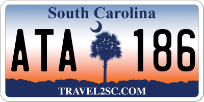 SC license plate ATA186