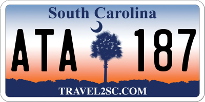 SC license plate ATA187