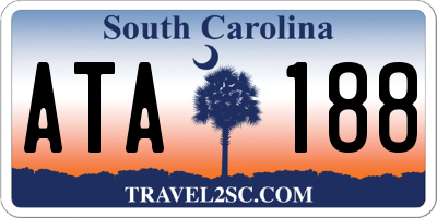 SC license plate ATA188