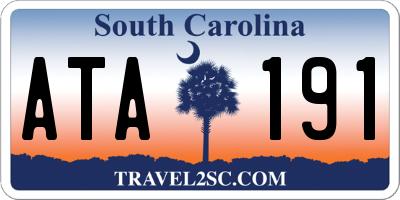 SC license plate ATA191