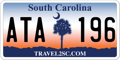 SC license plate ATA196