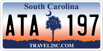 SC license plate ATA197