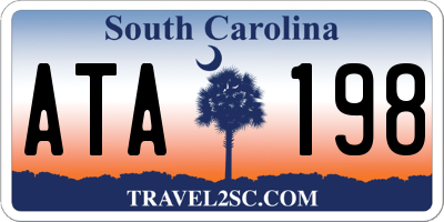 SC license plate ATA198