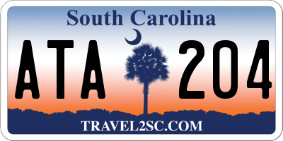 SC license plate ATA204
