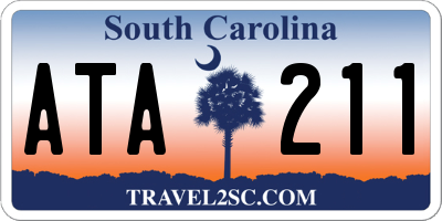 SC license plate ATA211