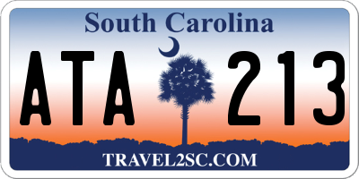 SC license plate ATA213