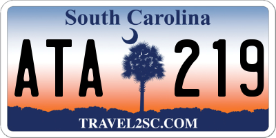 SC license plate ATA219