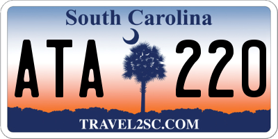 SC license plate ATA220