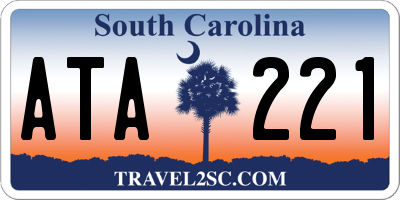 SC license plate ATA221