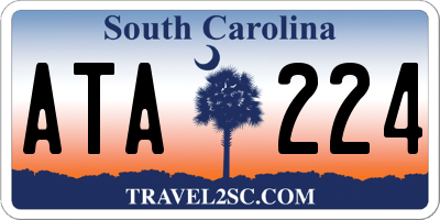 SC license plate ATA224