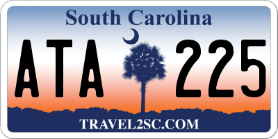 SC license plate ATA225