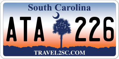 SC license plate ATA226