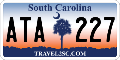 SC license plate ATA227